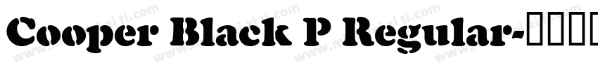 Cooper Black P Regular字体转换